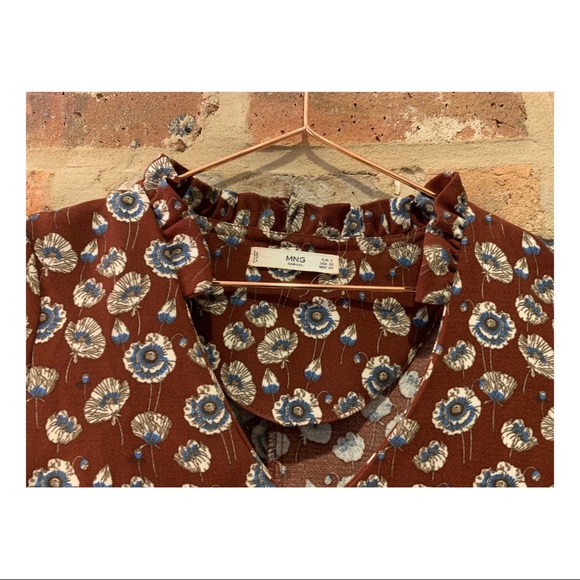 Mango 70s Style Floral Mini Dress - Picture 6 of 6